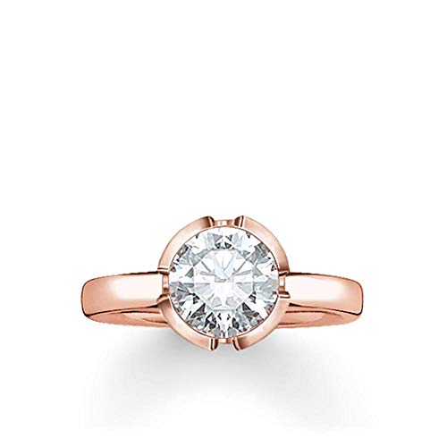 Thomas Sabo Damen-Ring Silber vergoldet Zirkonia weiß Gr. 56 (17.8) - TR2034-416-14-56 von THOMAS SABO