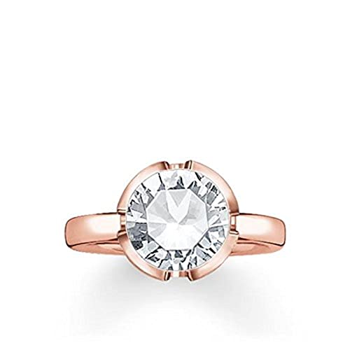 Thomas Sabo Damen-Ring Silber vergoldet Zirkonia weiß Gr. 56 (17.8) - TR2036-416-14-56 von THOMAS SABO