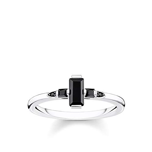 Thomas Sabo Damen-Ring Stein Baguette-Schliff schwarz 925 Sterlingsilber TR2266-643-11-52 Thomas Sabo Damen-Ring Stein Baguette-Schliff schwarz 925 Sterlingsilber TR2266-643-11-52 von THOMAS SABO