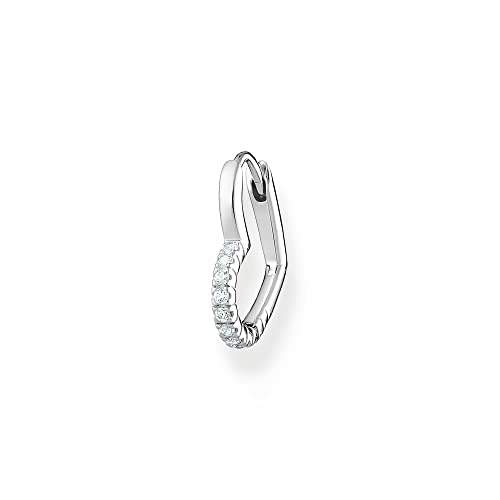 Thomas Sabo Einzel Creole Herz mit weiße Steine 925 Sterling Silber CR693-051-14 von THOMAS SABO