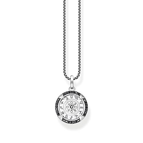 Thomas Sabo Herren Kette Elements of Nature silber, aus geschwärztem 925er Sterlingsilber mit schwarzen Zirkonia-Steinen, Länge 50cm, KE2153-643-11-L50V von THOMAS SABO