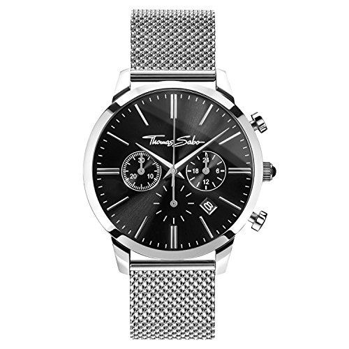 Thomas Sabo Herren Armbanduhr Rebel Spirit Chrono Chronograph Quarz Edelstahl WA0245-201-203-42 MM Thomas Sabo Herren Armbanduhr Rebel Spirit Chrono Chronograph Quarz Edelstahl WA0245-201-203-42 MM von THOMAS SABO