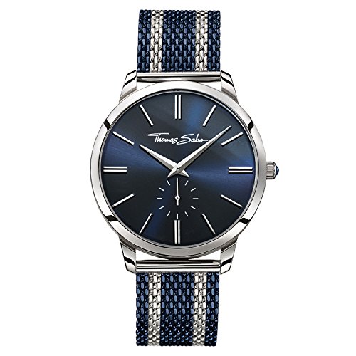 Thomas Sabo Herren Armbanduhr Rebel Spirit Blau Silber Analog Quarz Edelstahl WA0268-281-209-42 MM Thomas Sabo Herren Armbanduhr Rebel Spirit Blau Silber Analog Quarz Edelstahl WA0268-281-209-42 MM von THOMAS SABO