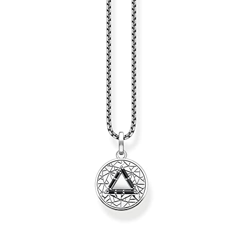 Thomas Sabo Herren Kette Elements of Nature silber, aus 925er Sterlingsilber mit schwarzen Zirkonia-Steinen, Länge 50cm, KE2152-051-11-L50V von THOMAS SABO