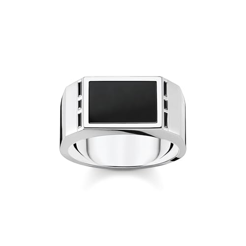 THOMAS SABO Herrenring Silber/Schwarz TR2387-027-11-60 Ringgröße 60/19,1 von THOMAS SABO