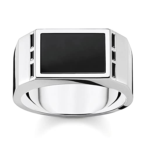 THOMAS SABO Herrenring Silber/Schwarz TR2387-027-11-62 Ringgröße 62/19,7 von THOMAS SABO