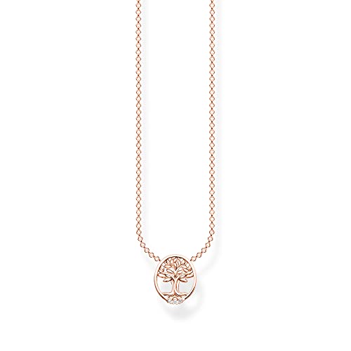 THOMAS SABO Damen Kette Rosegold Tree of Love weiße Steine 925 Sterlingsilber KE2126-416-14-L45V von THOMAS SABO