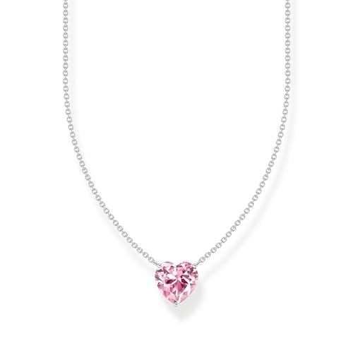 Thomas Sabo Kette mit pinkfarbenem Herz-Anhänger 925 Sterlingsilber KE2211-051-9 von THOMAS SABO