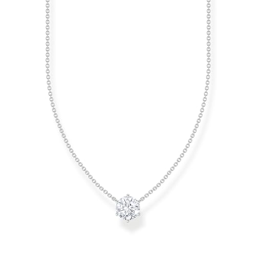 Thomas Sabo Kette mit weißem Zirkonia-Anhänger 925 Sterlingsilber KE2210-051-14 von THOMAS SABO