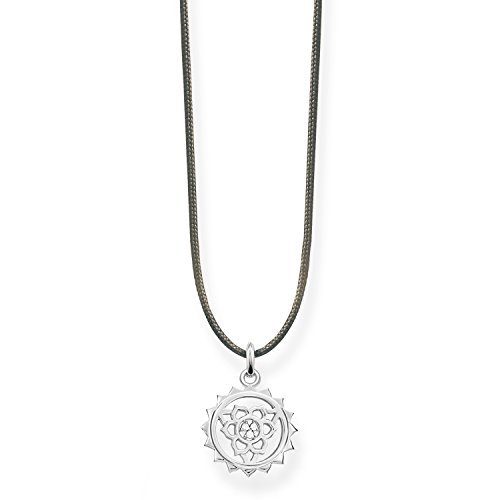 Thomas Sabo Damen-Kette Choker Halschakra 925 Sterling Silber grau LSKE011-401-5-L80v von THOMAS SABO