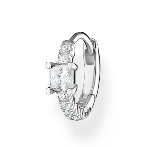 Thomas Sabo Einzel Creole mit weißen Steinen 925 Sterling Silber CR691-051-14 von THOMAS SABO