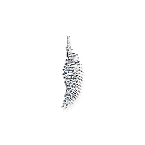 Thomas Sabo Phönix-Flügel-Anhänger aus 925er Sterling-Silber mit Blauen Steinen, Höhe: 46mm, PE938-644-1 von THOMAS SABO