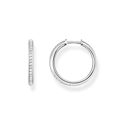 Thomas Sabo Creolen aus Sterlingsilber mit Zirkonia in der Farbe Silber, Durchmesser: 20,7mm, CR673-051-14 von THOMAS SABO