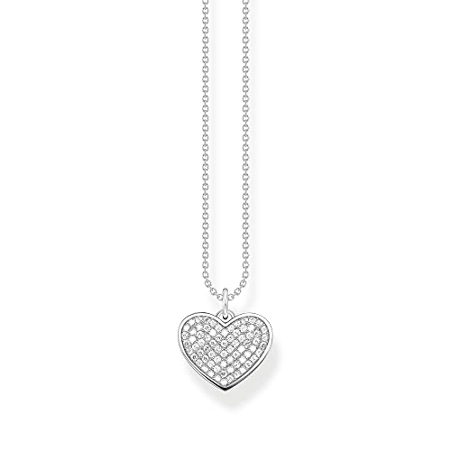 THOMAS SABO Sabo Damen Kette Herz Zirkonia gravierbar 925 Sterlingsilber KE2127-051-14-L45v von THOMAS SABO