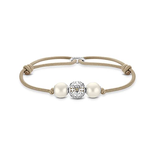 Thomas Sabo Unisex Armband Bead beige 925 Sterlingsilber A2073-170-19-L22V von THOMAS SABO