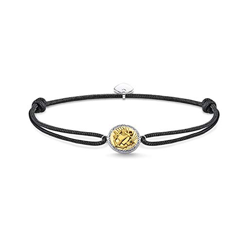 Thomas Sabo Unisex Armband Little Secret Glaube, Liebe, Hoffnung 925 Sterlingsilber, Geschwärzt, 750 Gelbgold Vergoldung, Nylon LS116-543-11 von THOMAS SABO