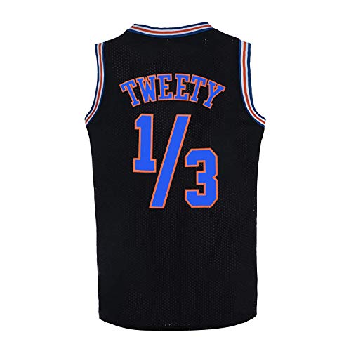 Herren Basketball-Trikot #1/3 Tweety 90S Space Jam Shirt schwarz - Schwarz - Groß von THOOO