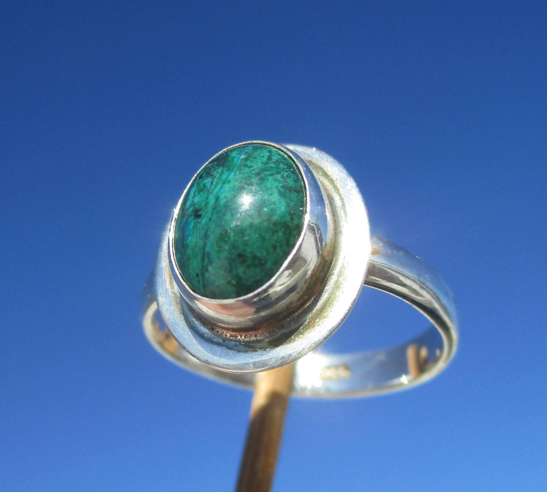Chrysokoll Aus Peru - Ring Gr. 17, 75 Silber 925 Chrysokoll Aus Peru - Ring Gr. 17, 75 Silber 925 von THORALFWOLF