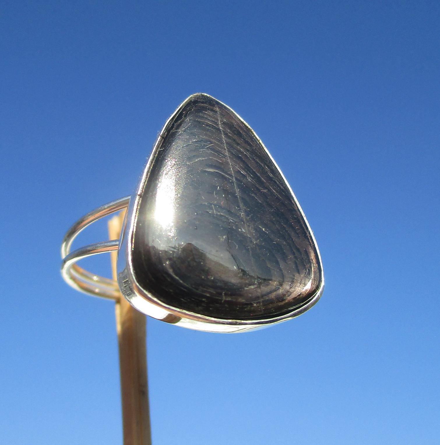 Hypersthen - Ring Größe 19, 75 Silber 925 von THORALFWOLF