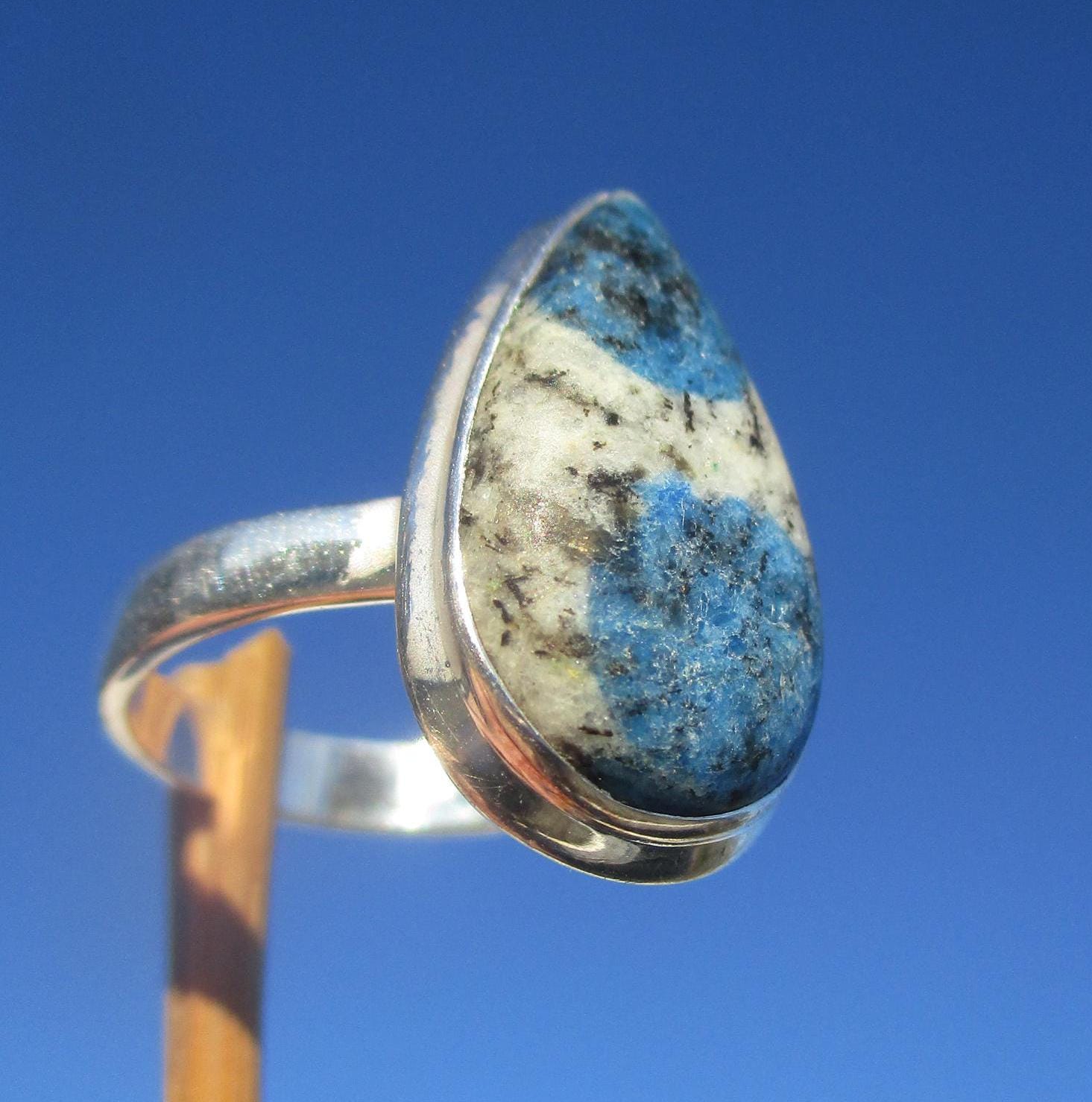 K2 - Azurit in Granit , Ring Gr. 18 Silber 925 K2 - Azurit in Granit , Ring Gr. 18 Silber 925 von THORALFWOLF