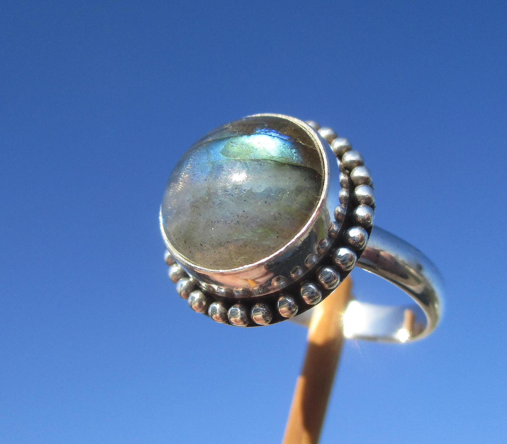 Labradorit Aus Madagaskar - Ring Gr. 18 Silber 925 Labradorit Aus Madagaskar - Ring Gr. 18 Silber 925 von THORALFWOLF