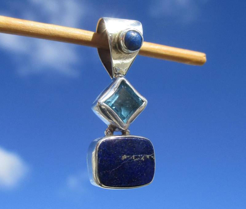 Lapislazuli - Anhänger Silber 925 Mit Blautopas Und Lapislazuli - Anhänger Silber 925 Mit Blautopas Und von THORALFWOLF