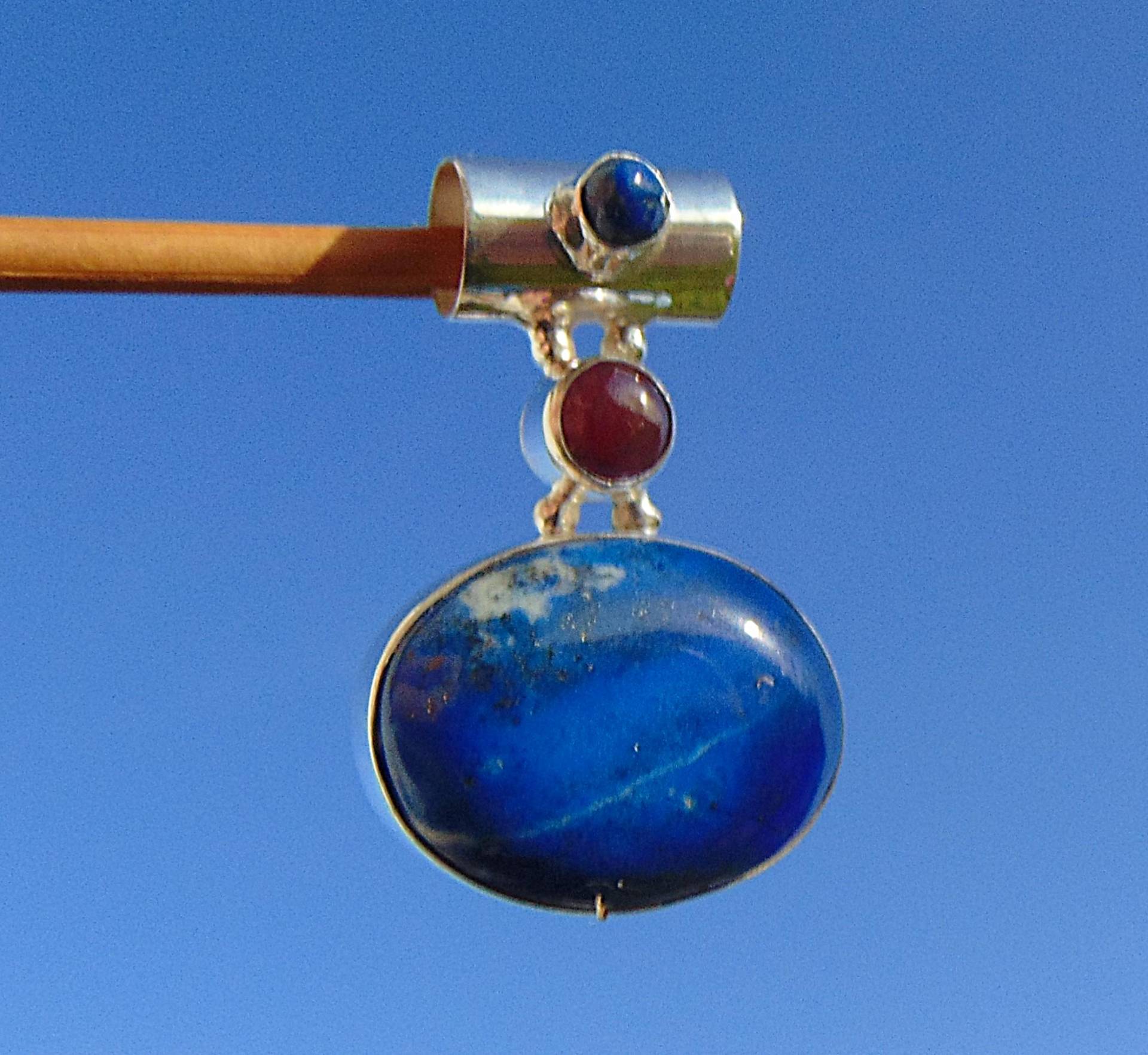 Lapislazuli - Anhänger Silber 925 Mit Und Rubin Lapislazuli - Anhänger Silber 925 Mit Und Rubin von THORALFWOLF