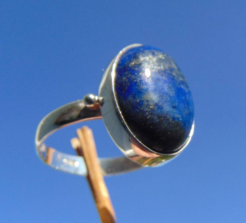Lapislazuli - Ring Gr. 19 Silber 925 von THORALFWOLF