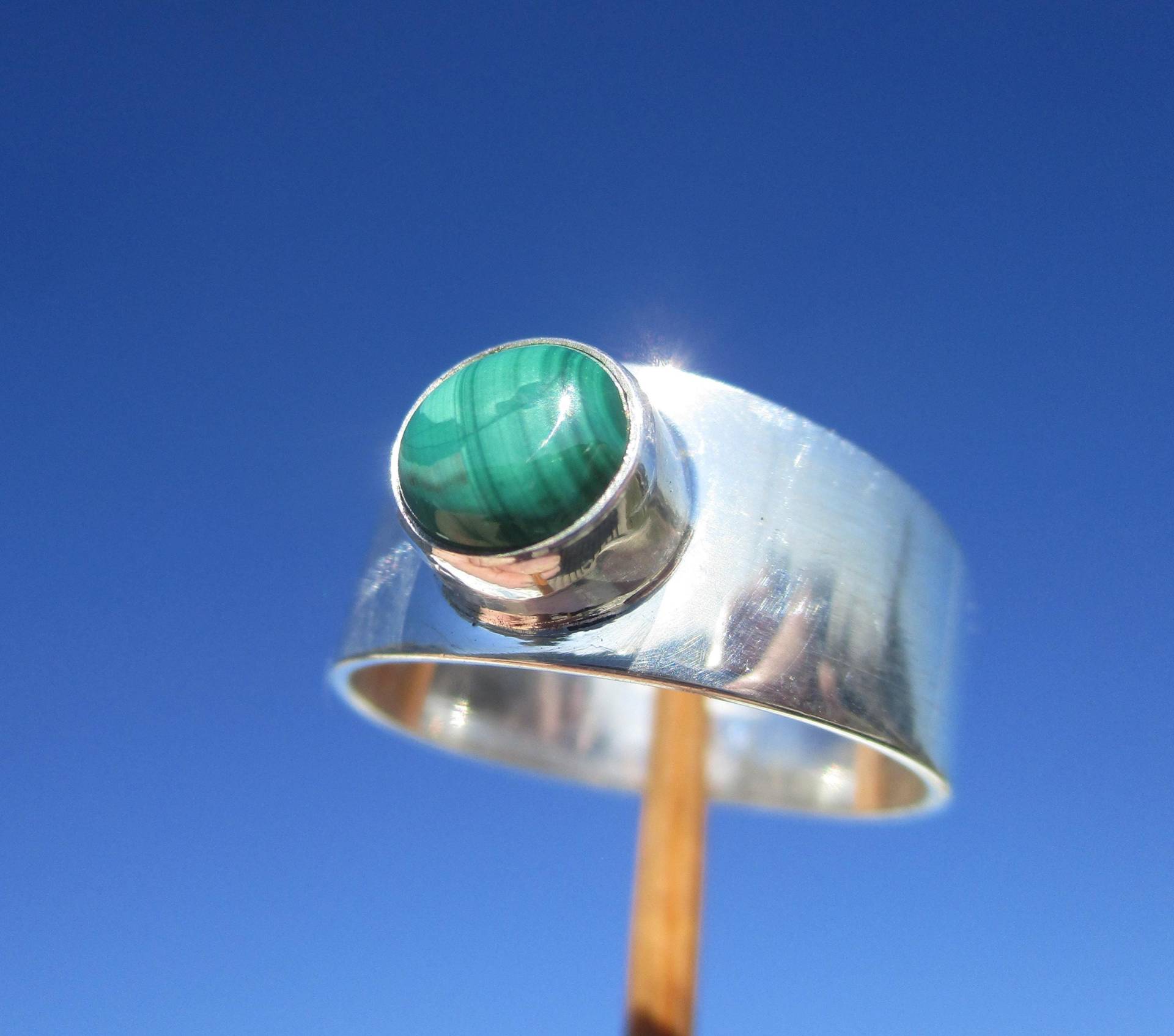 Malachit , Ring Gr. 17, 25 Silber 925 von THORALFWOLF