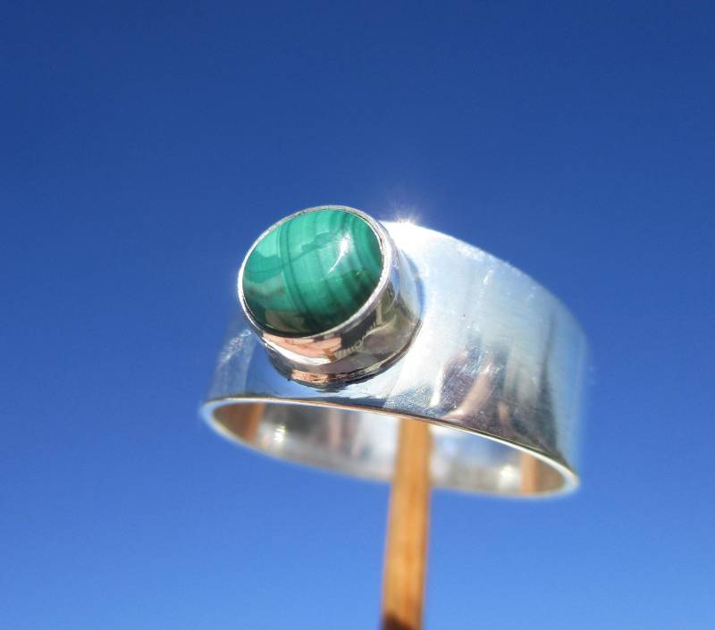 Malachit , Ring Gr. 17, 25 Silber 925 von THORALFWOLF