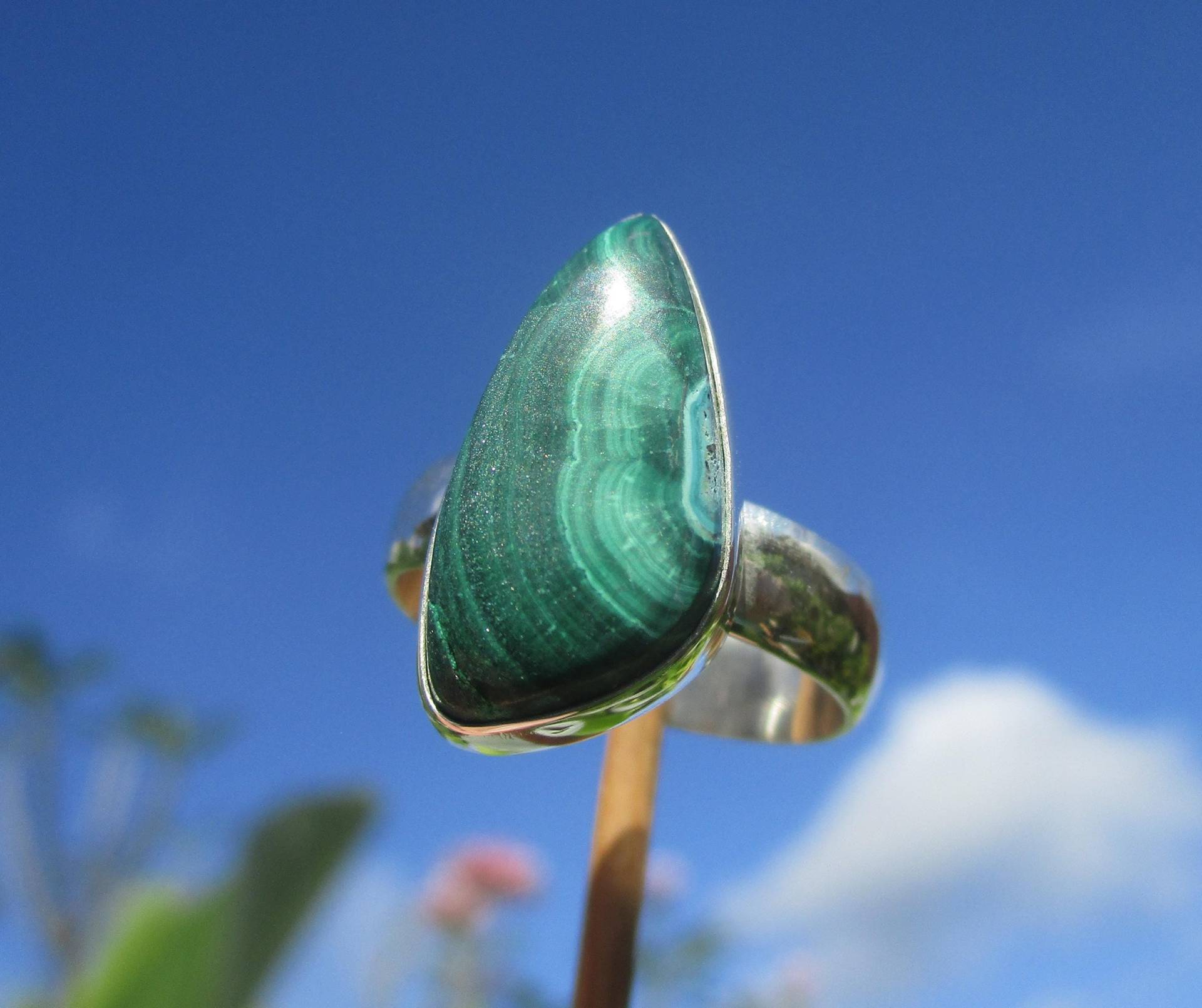 Malachit Mit Chrysokoll , Ring Gr. 18, 75 - Silber 925 Malachit Mit Chrysokoll , Ring Gr. 18, 75 - Silber 925 von THORALFWOLF