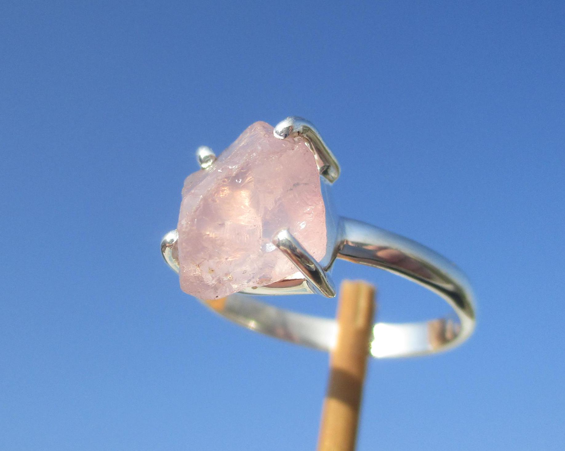 Morganit Roh - Rosa Beryll Ring Größe 18, 25 Silber 925 Morganit Roh - Rosa Beryll Ring Größe 18, 25 Silber 925 von THORALFWOLF