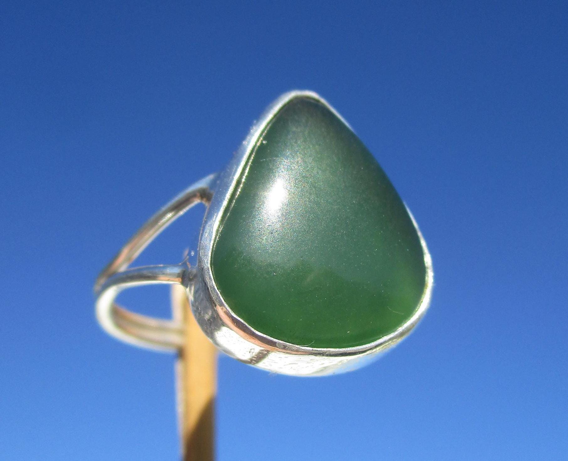 Nephrit - Jade Aus Kanada Ring Gr. 18, 25 Silber 925 Nephrit - Jade Aus Kanada Ring Gr. 18, 25 Silber 925 von THORALFWOLF