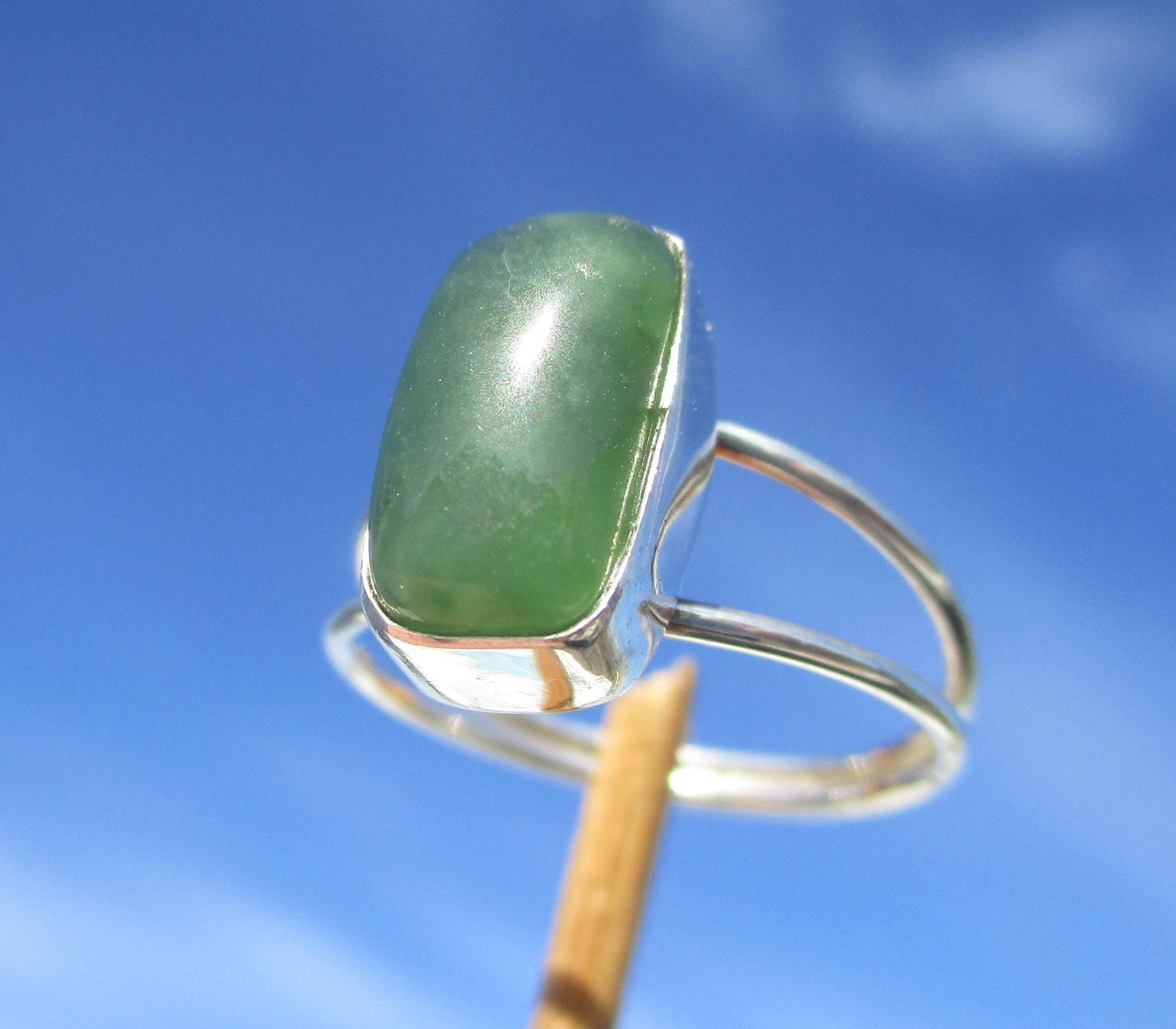 Nephrit - Jade Aus Kanada Ring Gr. 18 Silber 925 Nephrit - Jade Aus Kanada Ring Gr. 18 Silber 925 von THORALFWOLF
