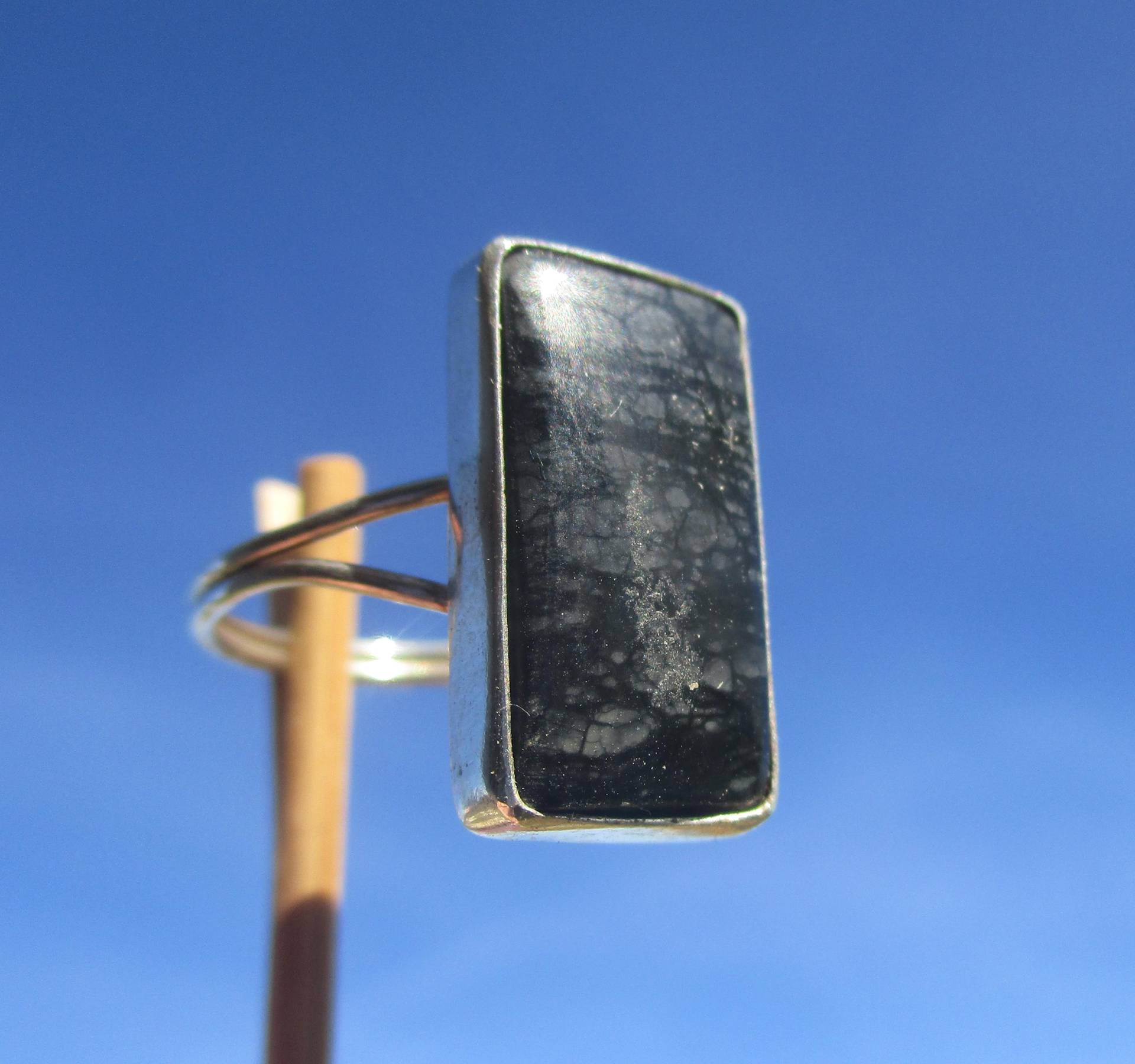 Picasso - Jaspis Ring Gr. 18 Silber 925 von THORALFWOLF