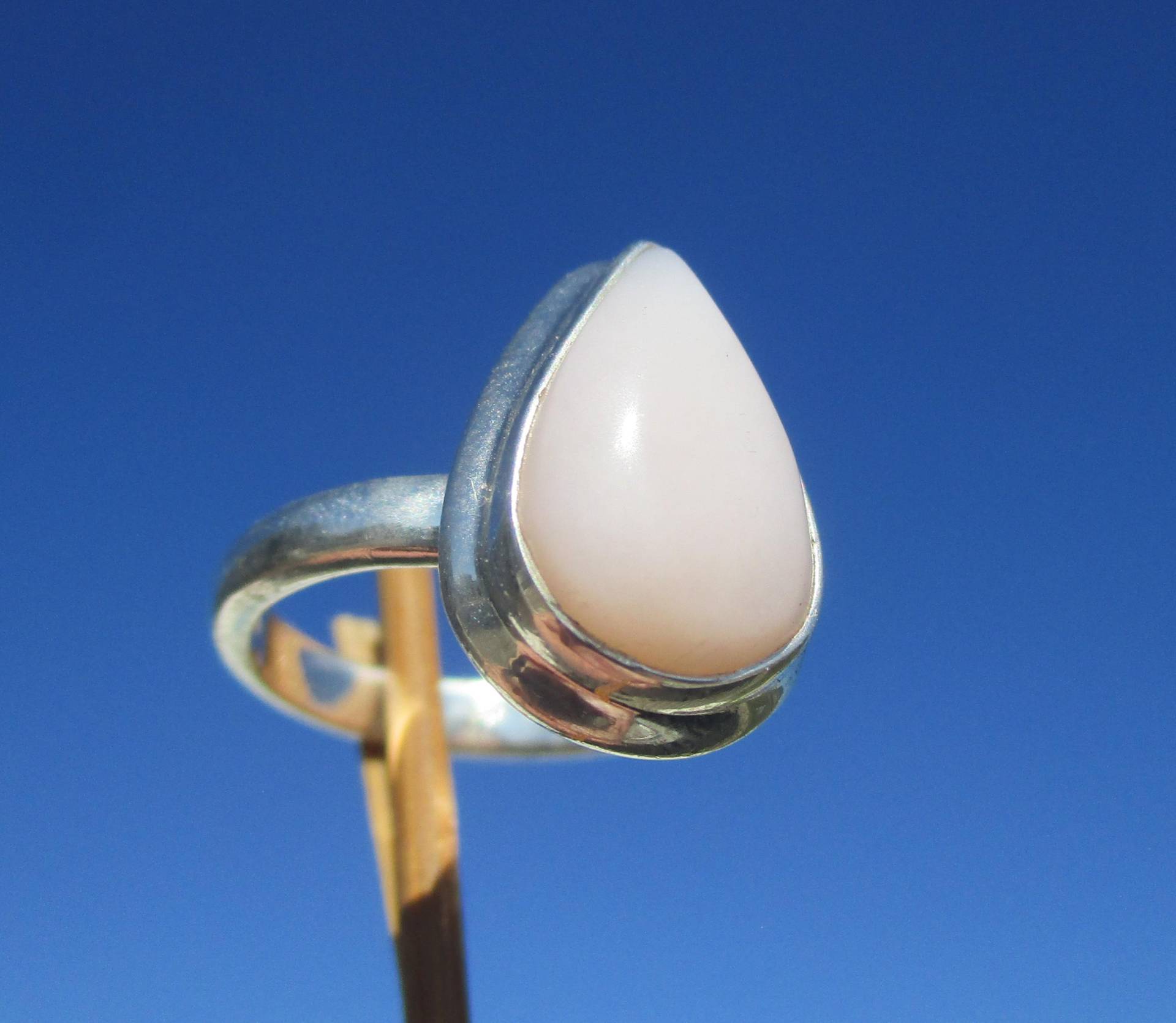 Rosa Andenopal Aus Peru - Ring Gr. 17, 5 Silber 925 von THORALFWOLF