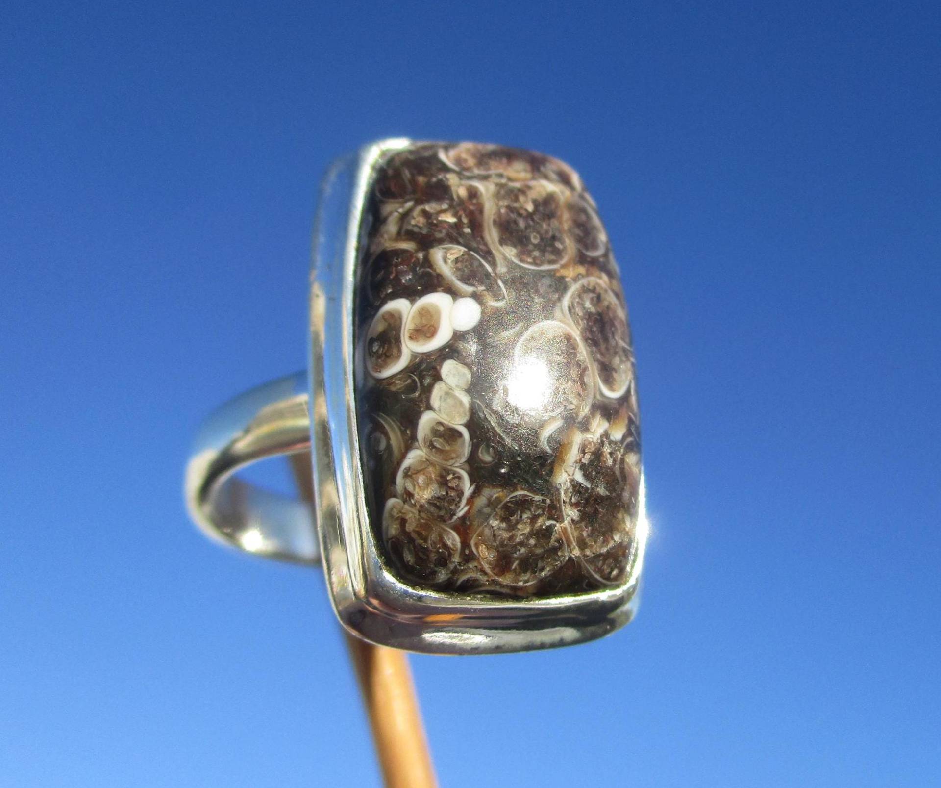 Turitella - Achat Ring Gr. 18, 25 Silber 925 von THORALFWOLF