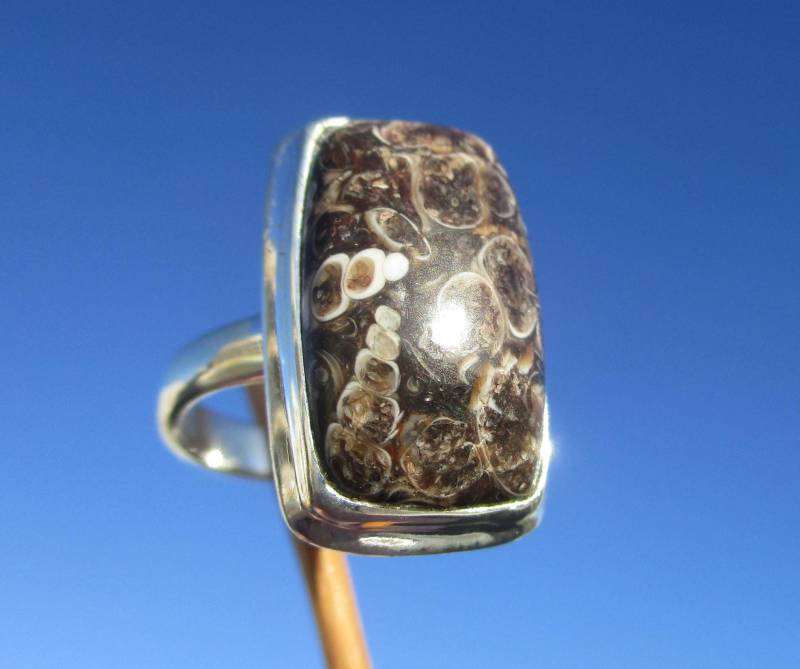 Turitella - Achat Ring Gr. 18, 25 Silber 925 von THORALFWOLF