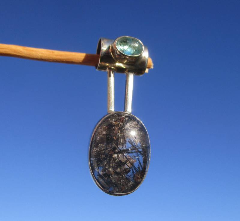 Turmalinquarz - Anhänger Silber 925 von THORALFWOLF