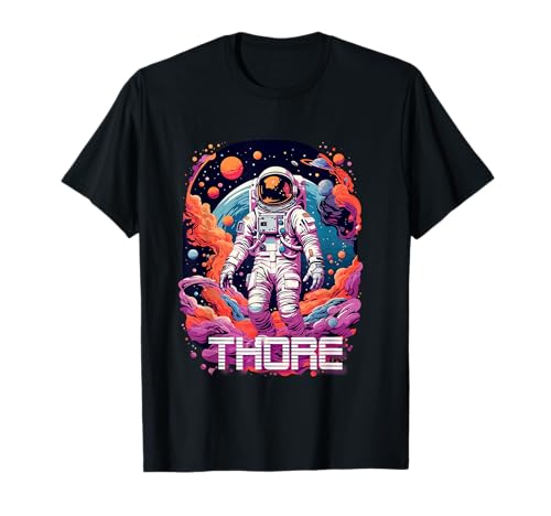 THORE - Schöner Jungen Name mit coolem Astronauten T-Shirt von THORE Sohn Enkel Geburtstag Geschenkideen