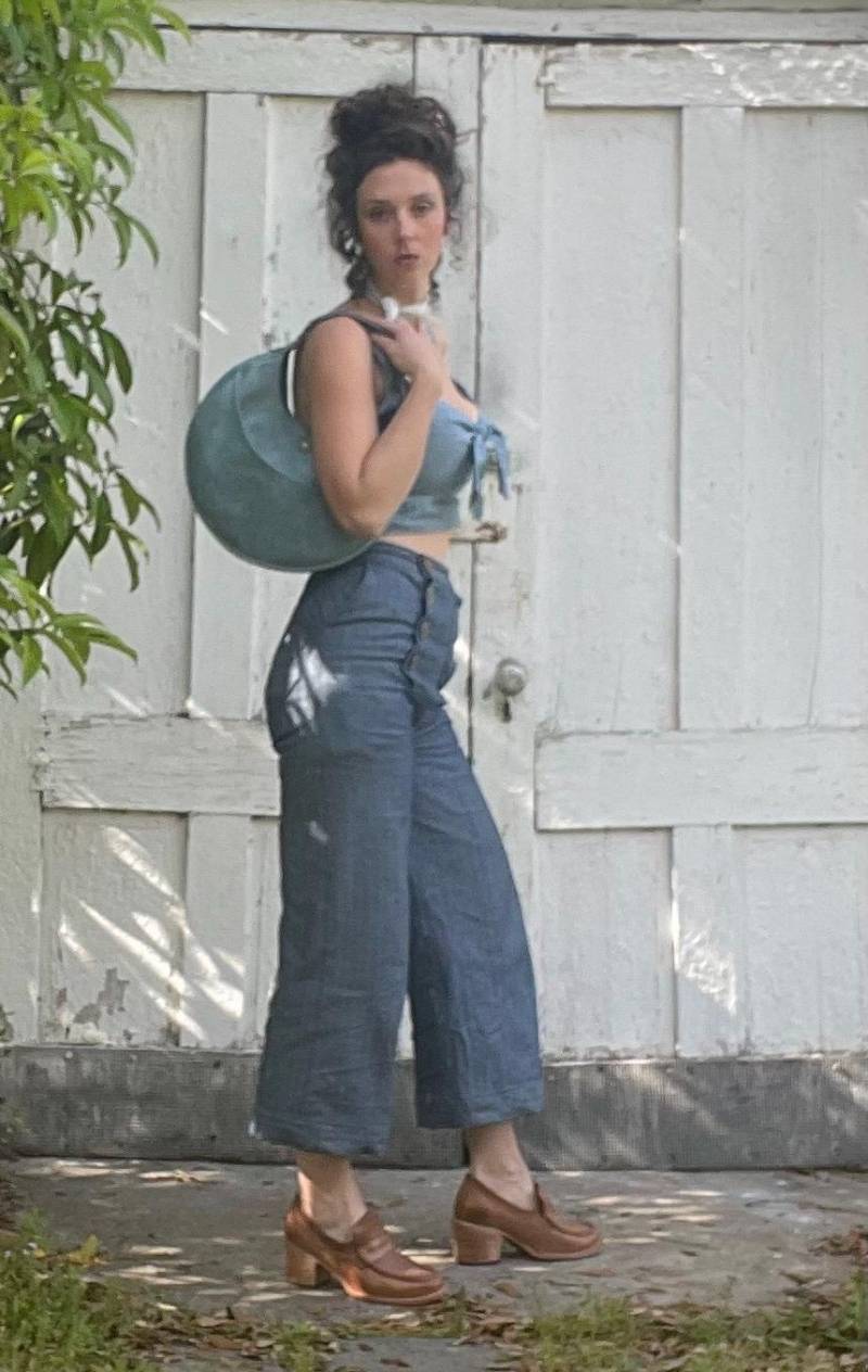 Verkürzte Herringbone-Denim-Seemannshose von THREADBEAT