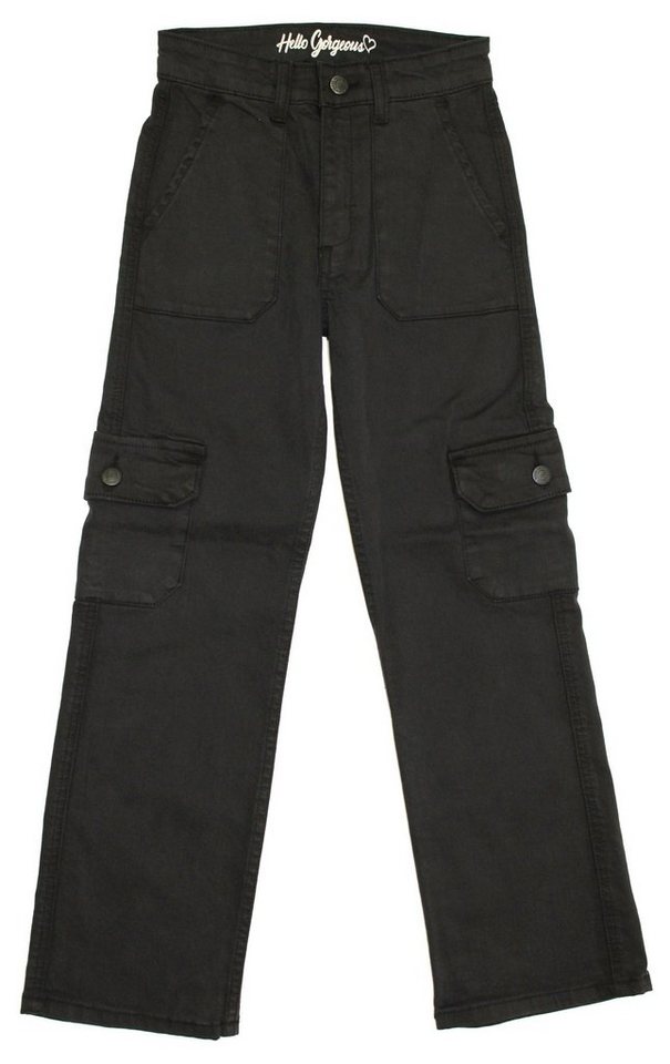 THREE OAKS Cargohose Mädchen Cargohose M330206 990 Schwarz (1, 1-tlg) von THREE OAKS