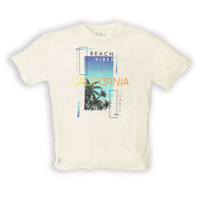 THREE OAKS Print-Shirt J270182 T-Shirt "CALIFORNIA" Print .Stoff aus 100 % Baumwolle von THREE OAKS