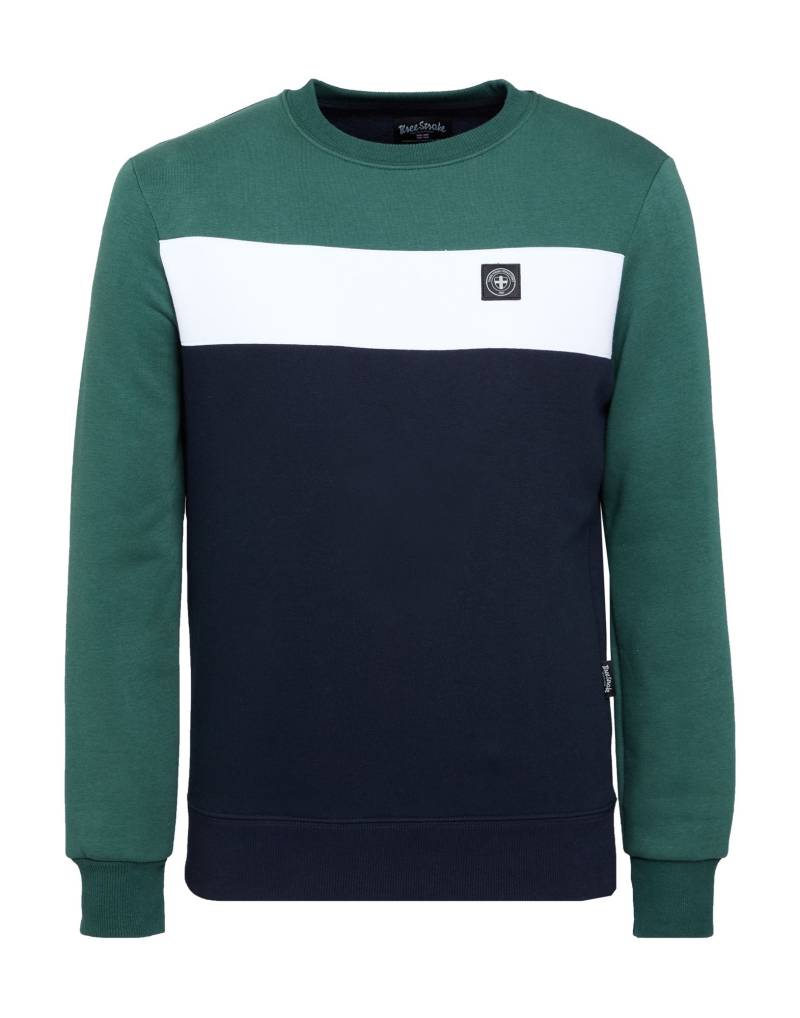 THREE STROKE Sweatshirt Herren Dunkelgrün von THREE STROKE