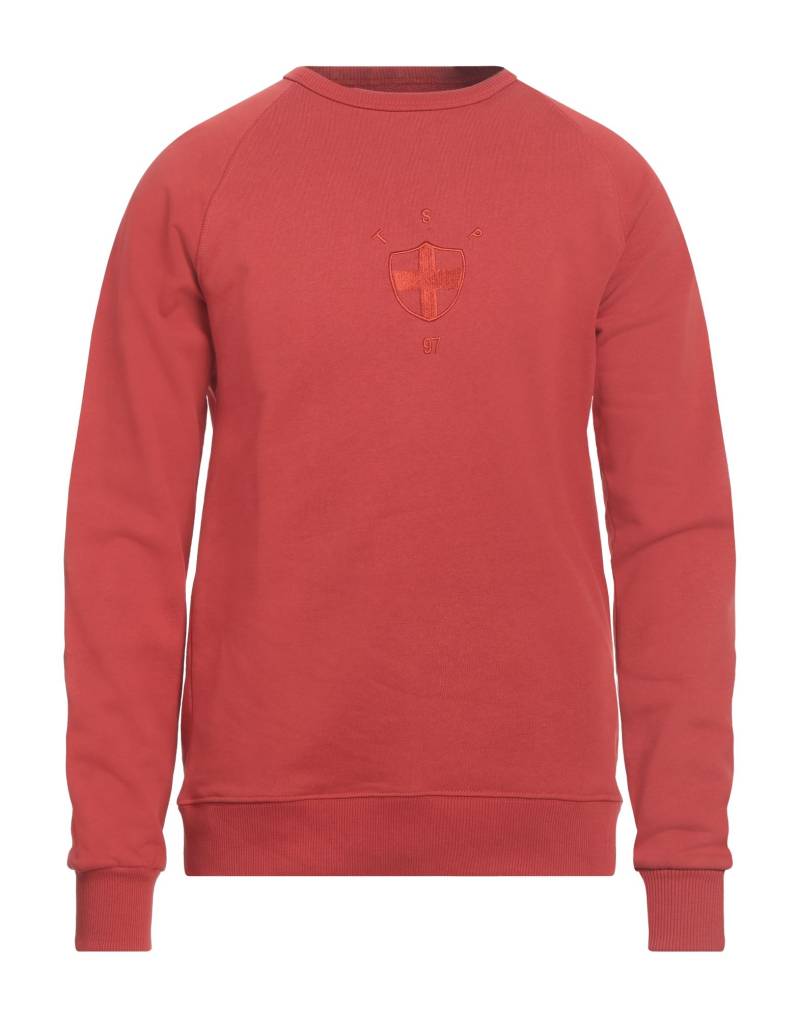 THREE STROKE Sweatshirt Herren Rostrot von THREE STROKE
