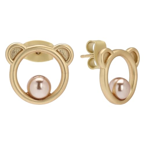 THUN - Teddy-Ohrringe mit Perle - Metall - Kollektion Gewidmet - 1,5 x 1,35 cm von THUN