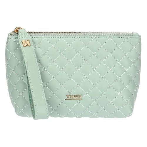Thun - Gesteppte Clutch, grün - Kunstleder - Kollektion Sempre Con me - 17 x 8 x 13 cm von THUN