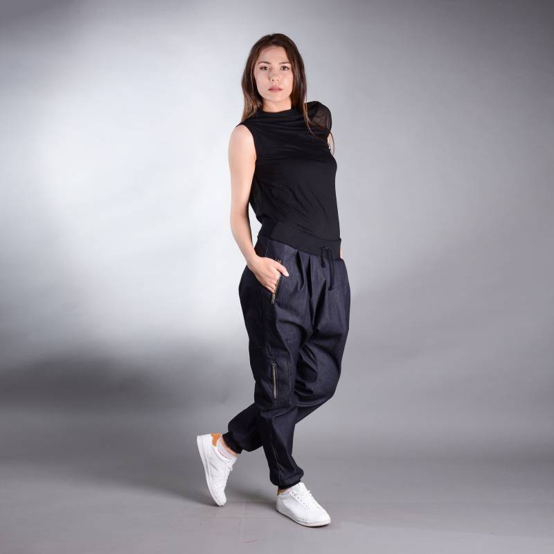 Hose Mit Tiefem Schritt, Lose Hose, Damenhose, Haremshose Frauen, in Übergröße, Kleidung Übergröße von THUNDERMODA