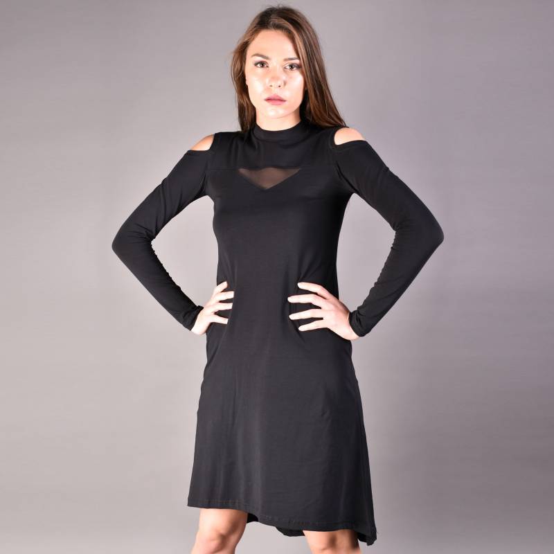 Schwarze Maxi-Kleid, Midi-Kleid, Cocktailkleid, Formale Elegantes Kleid, Abendkleid, Frauen Schwarzes Party-Kleid von THUNDERMODA