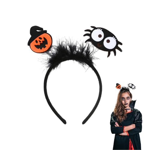 THXFUNAREA 1 Stück Kürbis-Spinnen Haarreif Karneval Halloween Stirnband,Haarband Spinne mit Augen Haarreif Kopfschmuck Haarschmuck Dekoration für Halloween,Karneval von THXFUNAREA